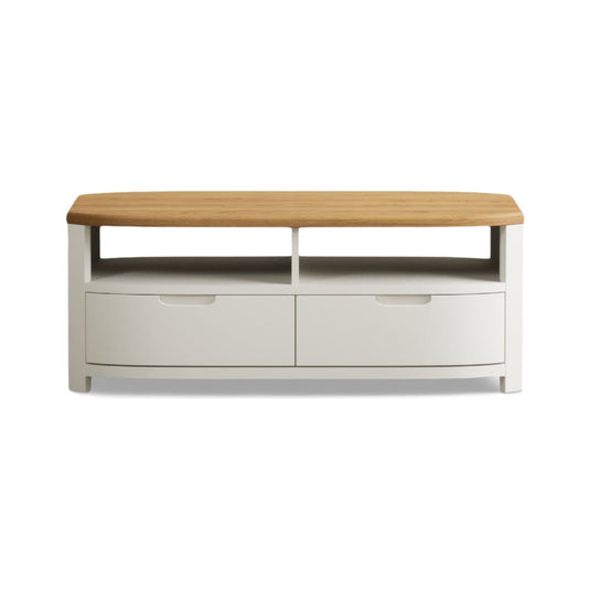 Brahms Oak and Signal White Painted 4 Drawer Coffee Table