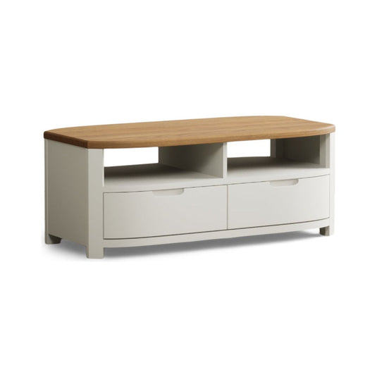 Brahms Oak and Signal White Painted 4 Drawer Coffee Table