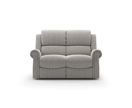 Aldbourne Silver Fabric 2 Seater Recliner Sofa