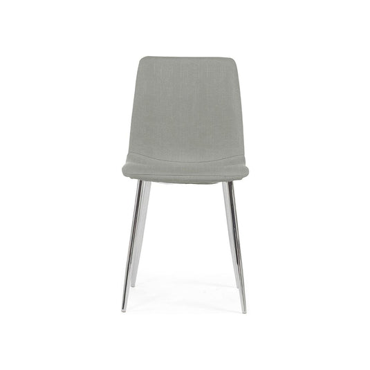 Sienna Grey Fabric And Chrome Dining Chair (Pair) Dining Chair Helsinki 