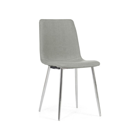 Sienna Grey Fabric And Chrome Dining Chair (Pair) Dining Chair Helsinki 