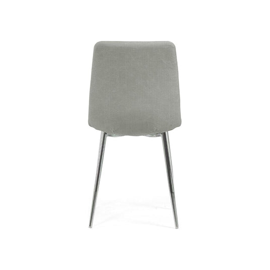 Sienna Grey Fabric And Chrome Dining Chair (Pair) Dining Chair Helsinki 