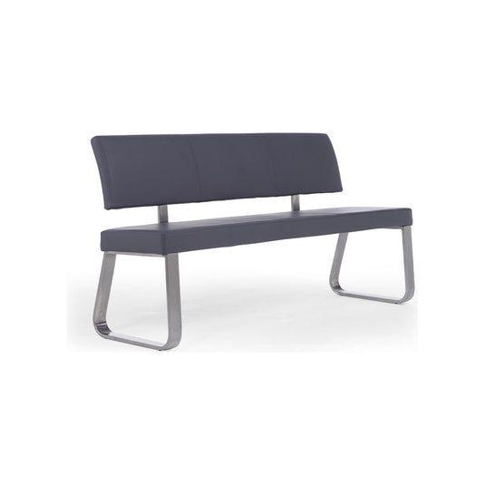 Alvin Large Grey Bench with Back