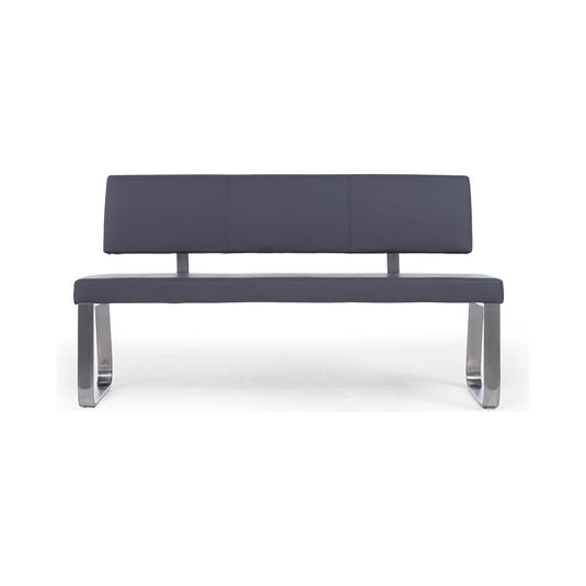 Alvin Large Grey Bench with Back