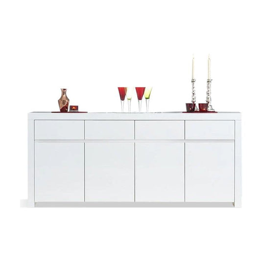 Annick 4 Door 4 Drawer White High Gloss Sideboard