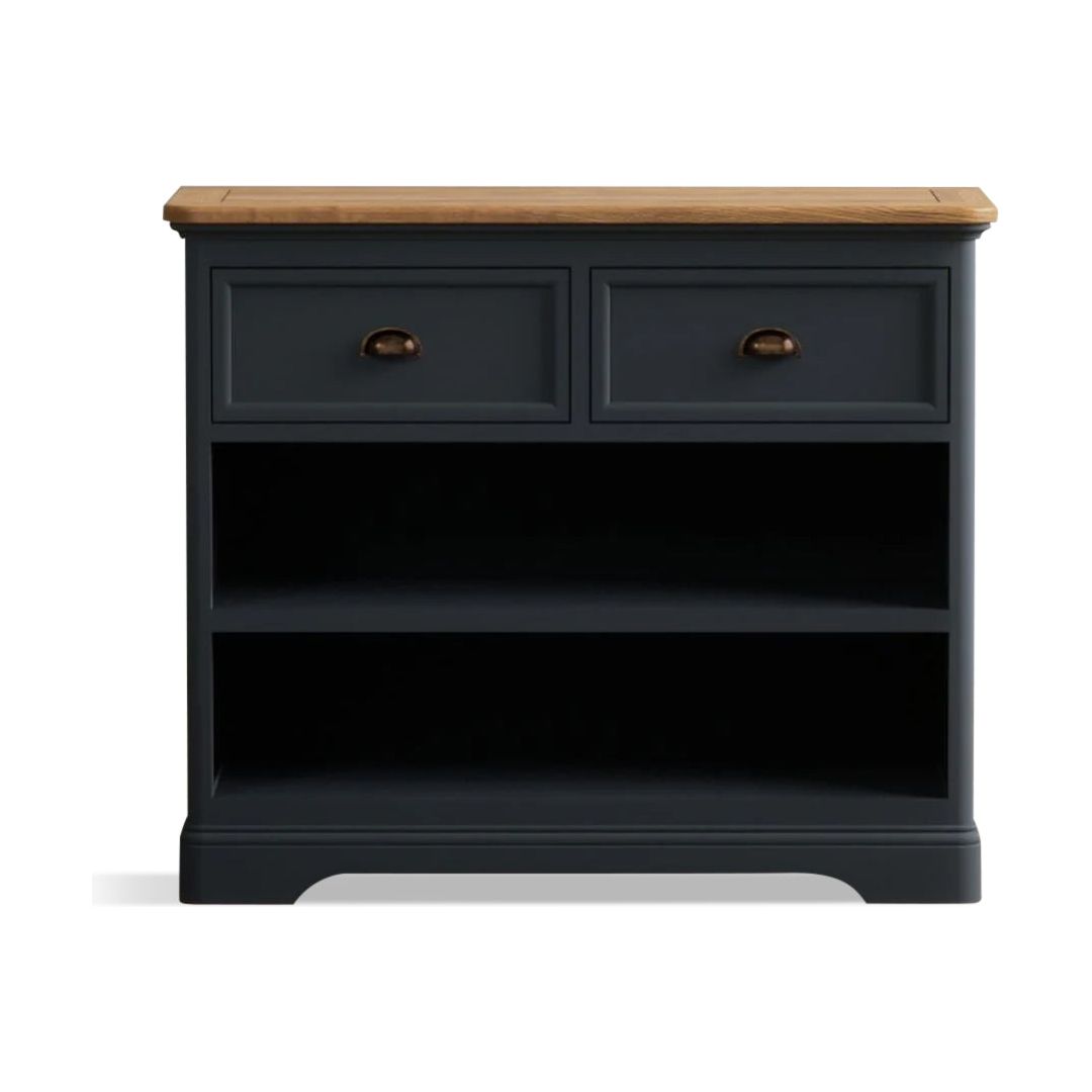 Oak Painted Storage Console Table
