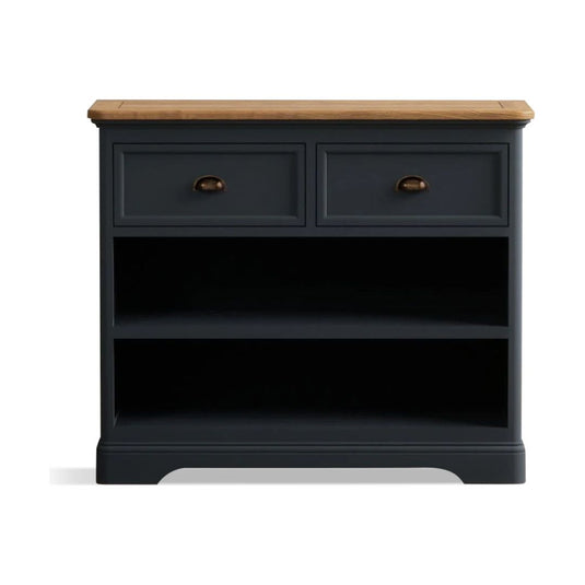 Ashton Oak and Blue Painted Storage Console Table