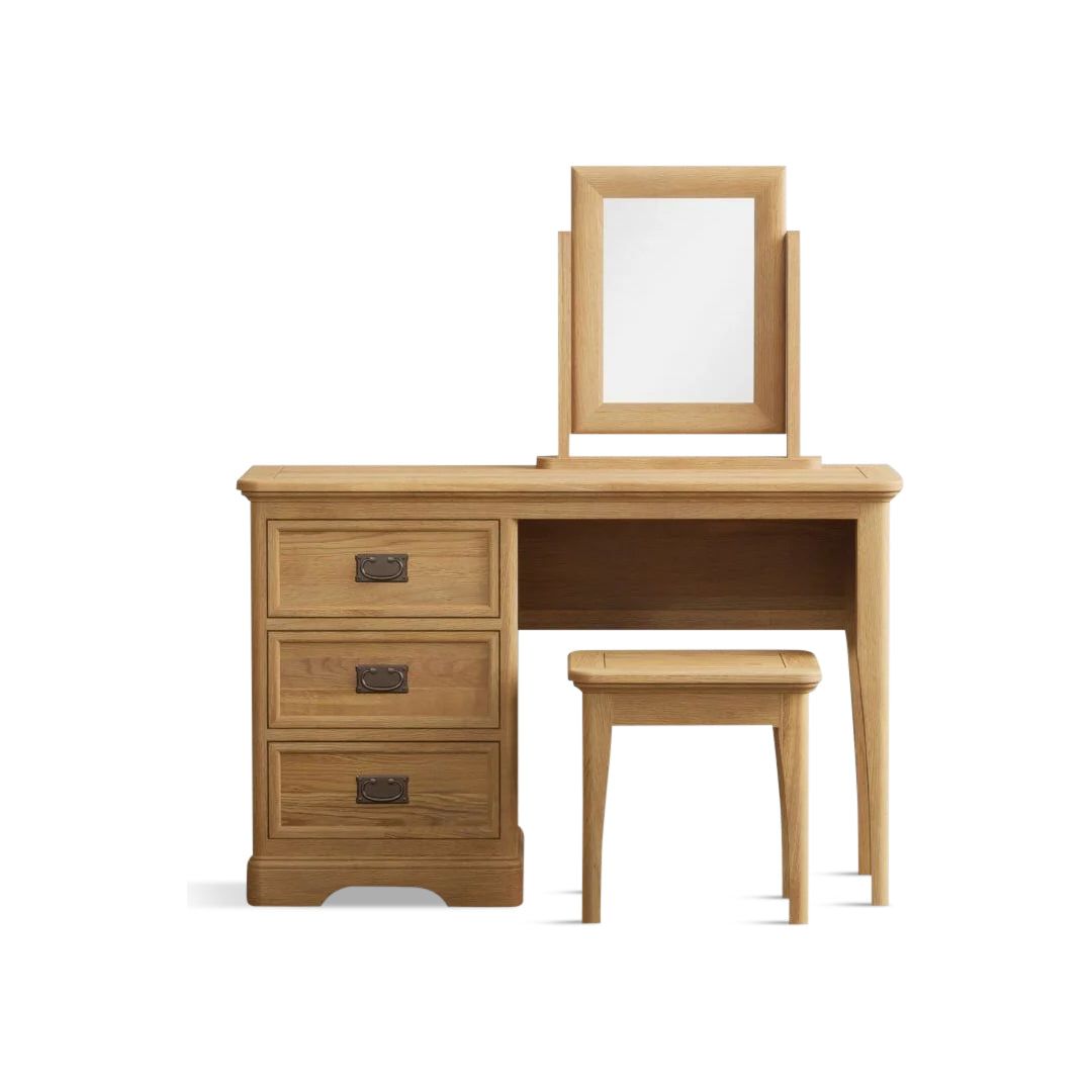 Solid Oak Dressing Table Set