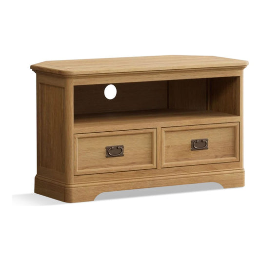 Ashton Solid Oak Corner TV Cabinet