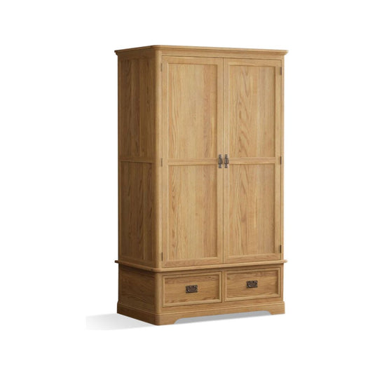 Ashton Solid Oak Double Wardrobe