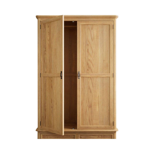 Ashton Solid Oak Double Wardrobe