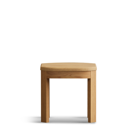 Matlock Curved Solid Oak Dressing Stool