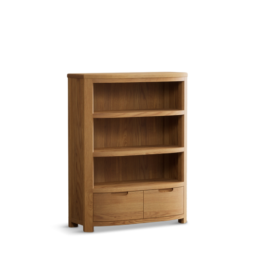 Matlock Curved Solid Oak Small Bookcase