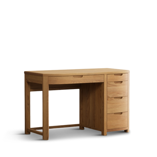 Matlock Curved Solid Oak Computer Desk