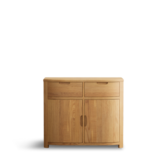 Matlock Curved Solid Oak Small Sideboard