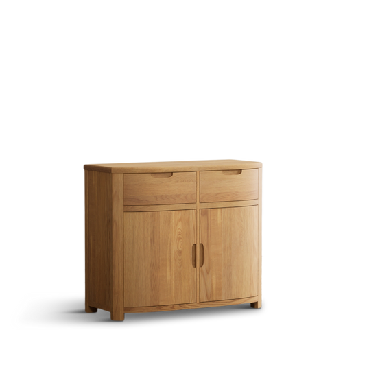 Matlock Curved Solid Oak Small Sideboard