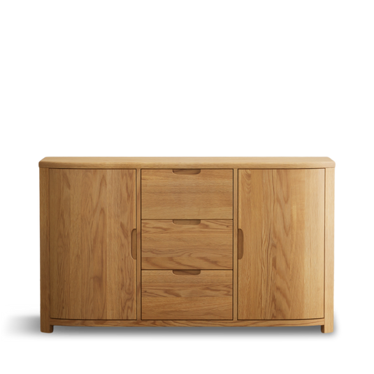 Matlock Curved Solid Oak Large Sideboard