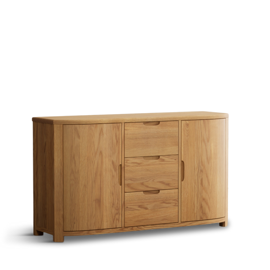 Matlock Curved Solid Oak Large Sideboard