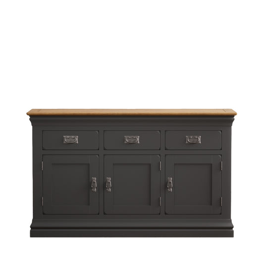 Bennett Oak and Charcoal Painted Large Sideboard