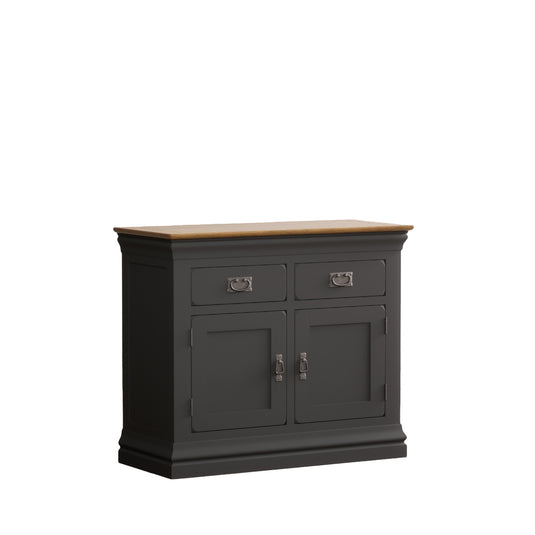 Bennett Oak and Charcoal Painted Small Sideboard