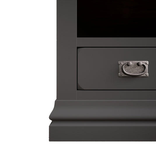 Bennett Oak and Charcoal Painted Corner TV Unit