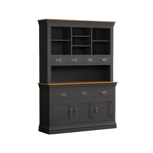 Bennett Oak and Charcoal Painted Large Dresser