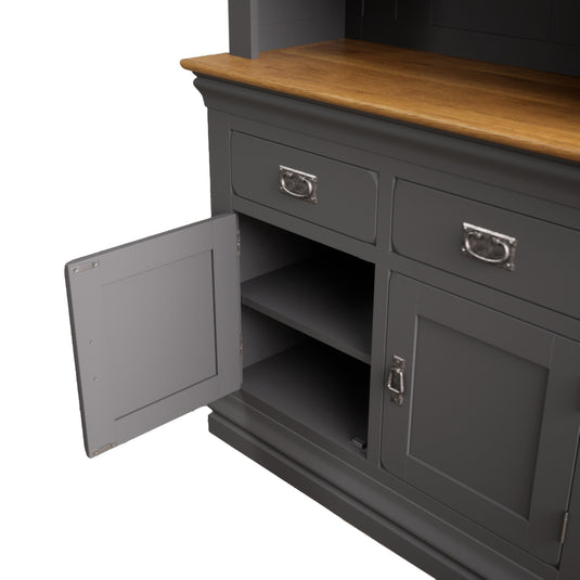 Bennett Oak and Charcoal Painted Small Dresser