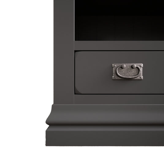 Bennett Oak and Charcoal Painted Tall Bookcase