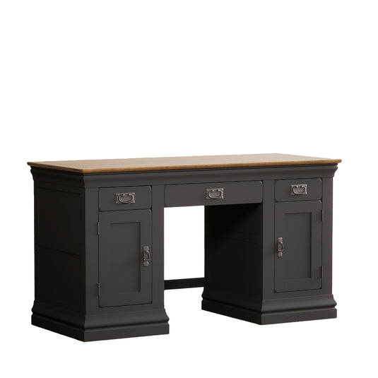 Bennett Oak and Charcoal Painted Desk