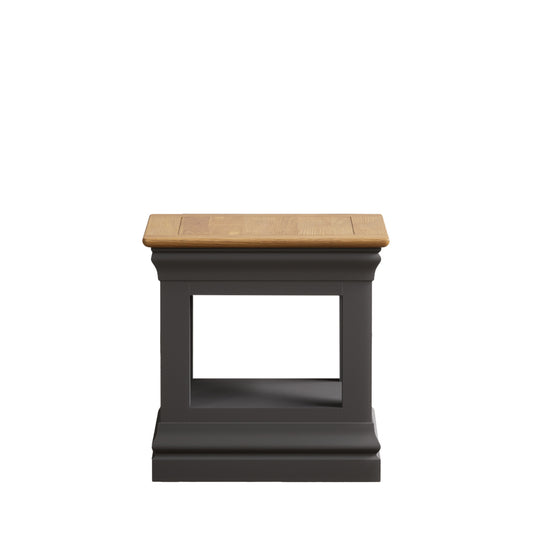 Bennett Oak and Charcoal Painted Lamp Table