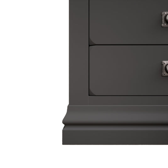 Bennett Oak and Charcoal Painted Wide Chest of Drawers