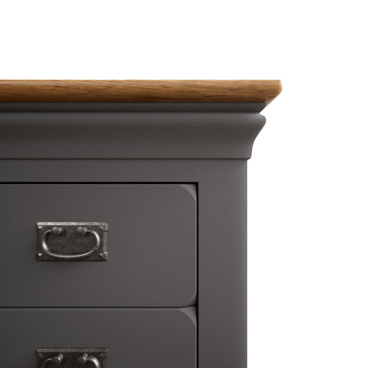 Bennett Oak and Charcoal Painted Dressing Table Set