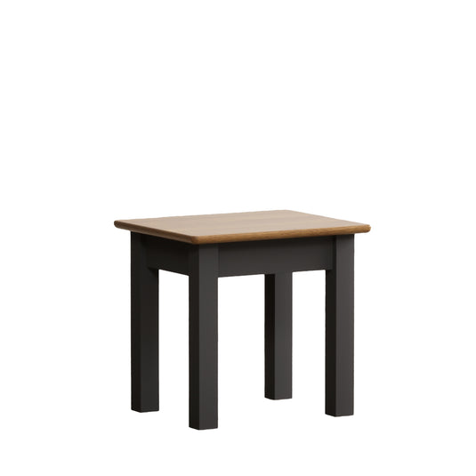 Bennett Oak and Charcoal Painted Dressing Table Stool