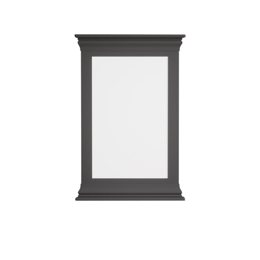 Bennett Oak and Charcoal Painted Large Mirror