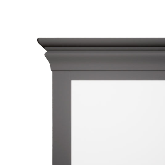 Bennett Oak and Charcoal Painted Large Mirror