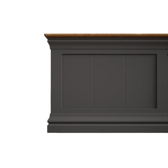 Bennett Oak and Charcoal Painted Double Bed