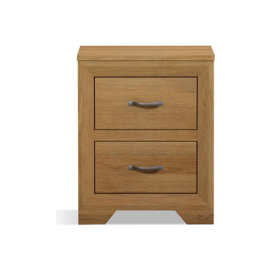 Bellingham Solid Oak 2 Drawer Bedside Chest