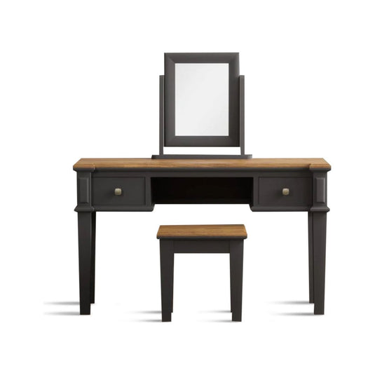 Bewley Oak and Charcoal Grey Painted Dressing Table Set