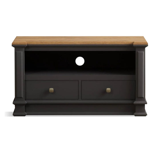 Bewley Oak and Charcoal Grey Painted Small TV Cabinet