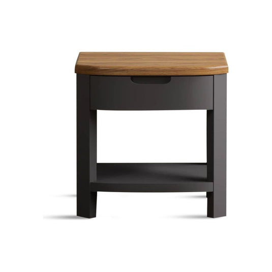 Brahms Oak and Charcoal Painted 1 Drawer Lamp Table