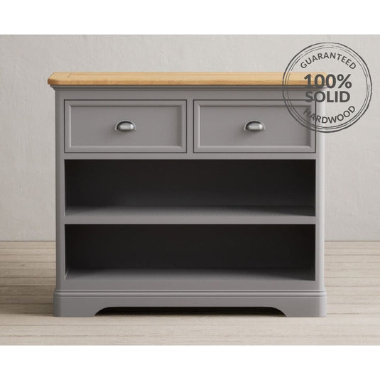 Bridstow Oak and Light Grey Painted Storage Console Table Occasionals Bridstow 