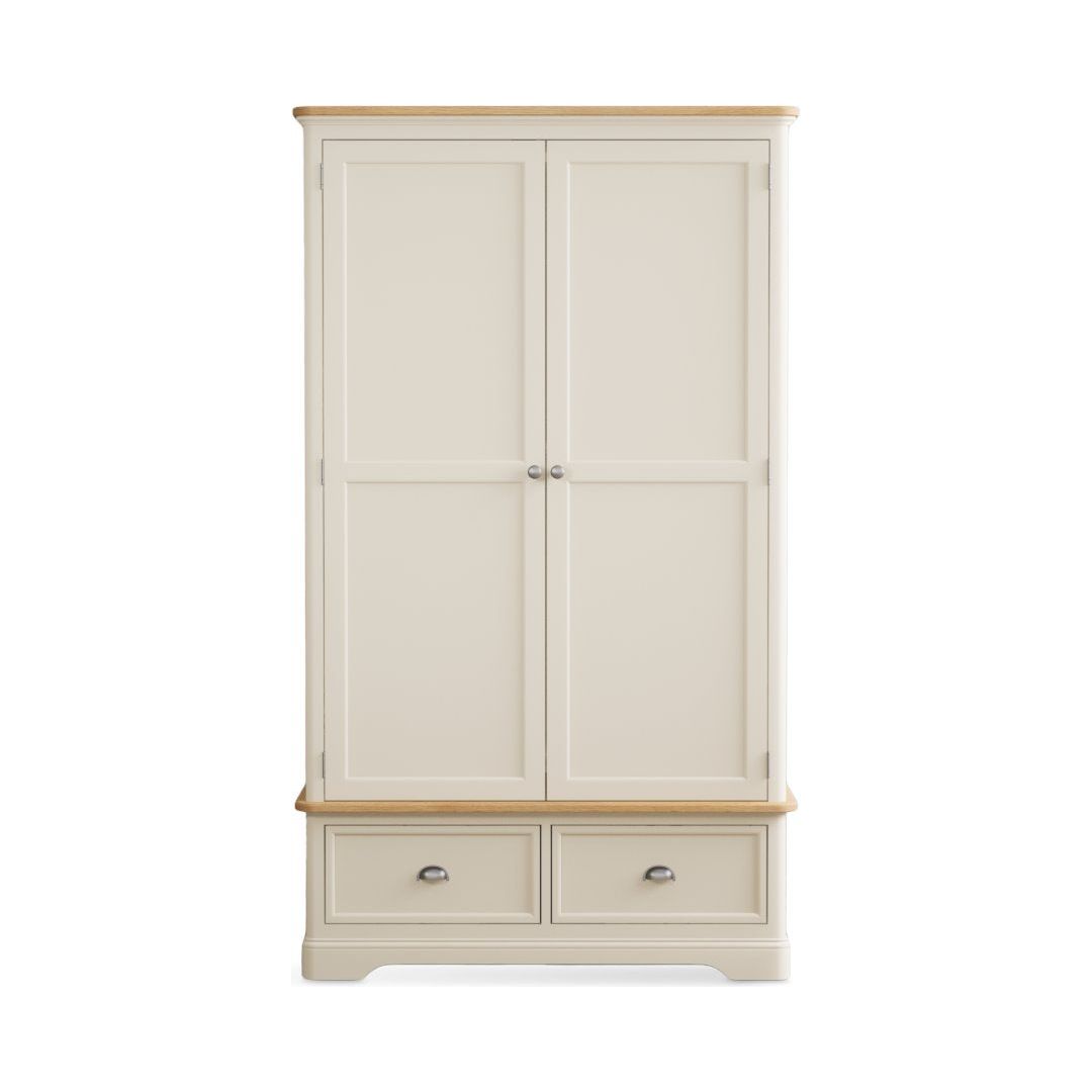 Oak Painted Double Wardrobe