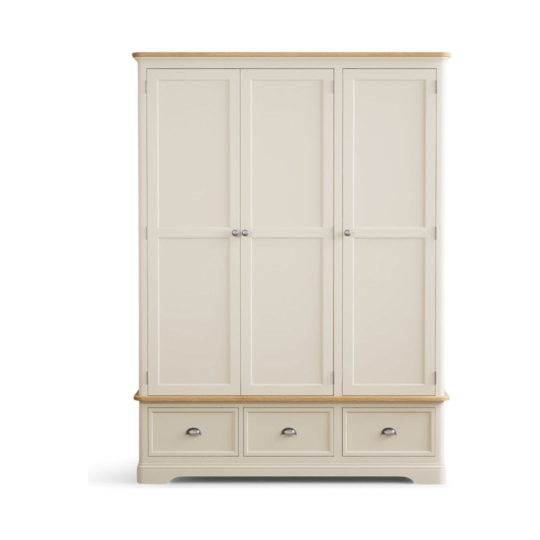 Oak Painted Triple Wardrobe