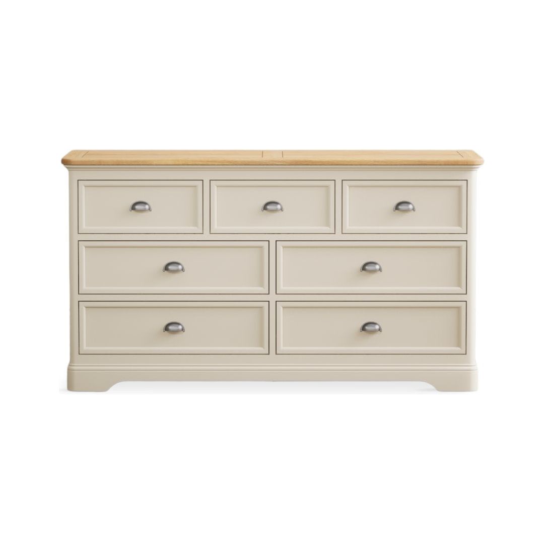 Oak Painted Wide Chest Drawers