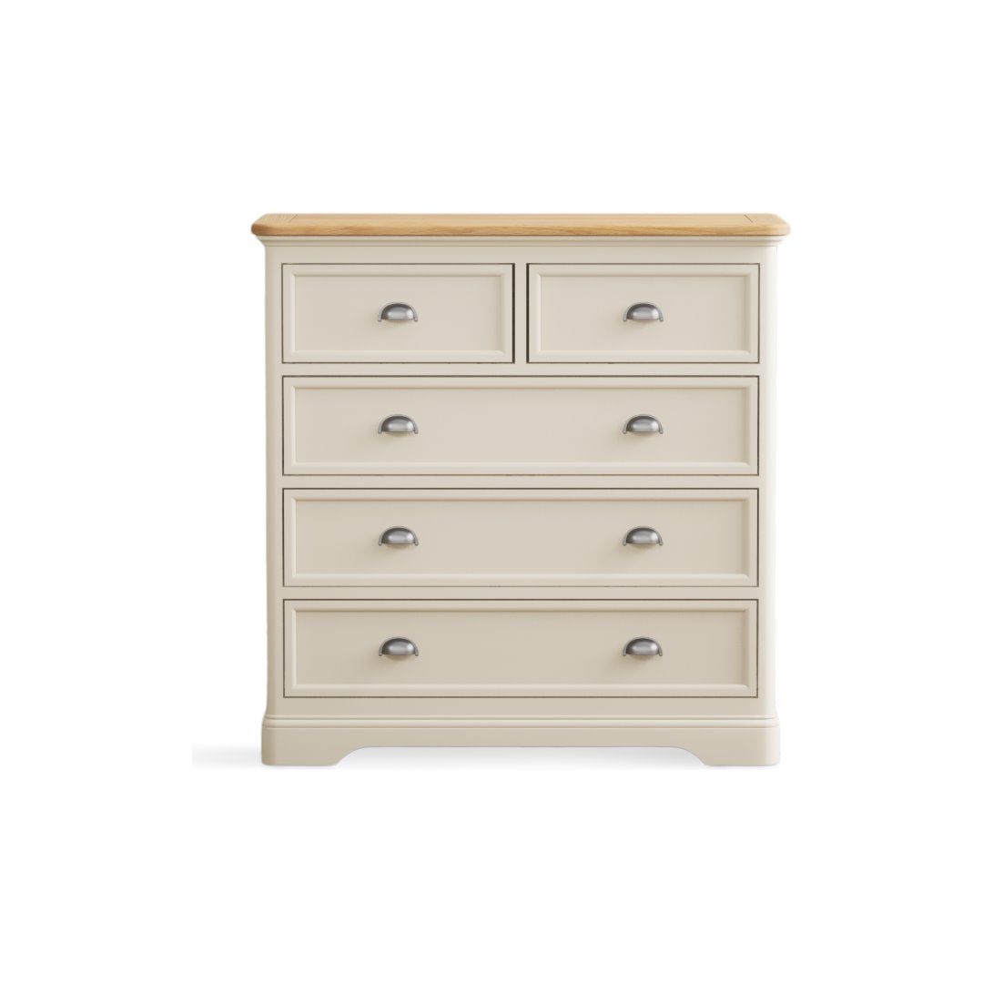 Oak Painted 2 Over 3 Chest drawers