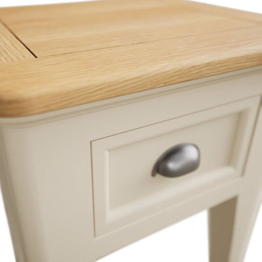 Ashton Oak and Cream Painted 1 Drawer Bedside