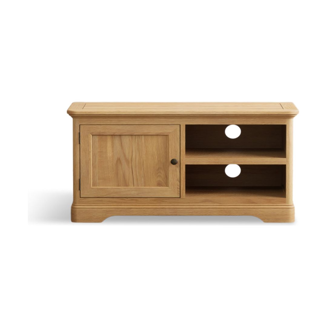 Solid Oak Small TV Cabinet