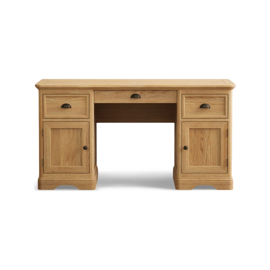 Oak Computer Stool Ashton Solid Oak Computer Desk | Furniture 48