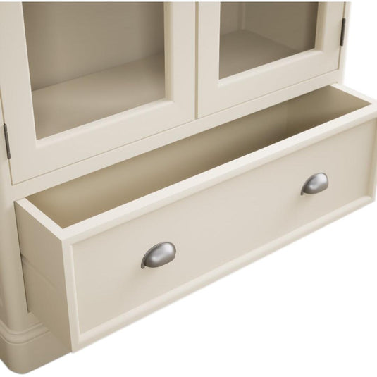 Bridstow Oak and Cream Painted Glazed Display Cabinet Storage Bridstow 