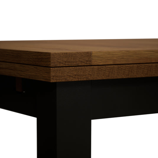 Extending Romney 140cm Oak and Black Painted Dining Table